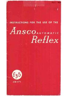 Ansco Automatic Reflex manual. Camera Instructions.